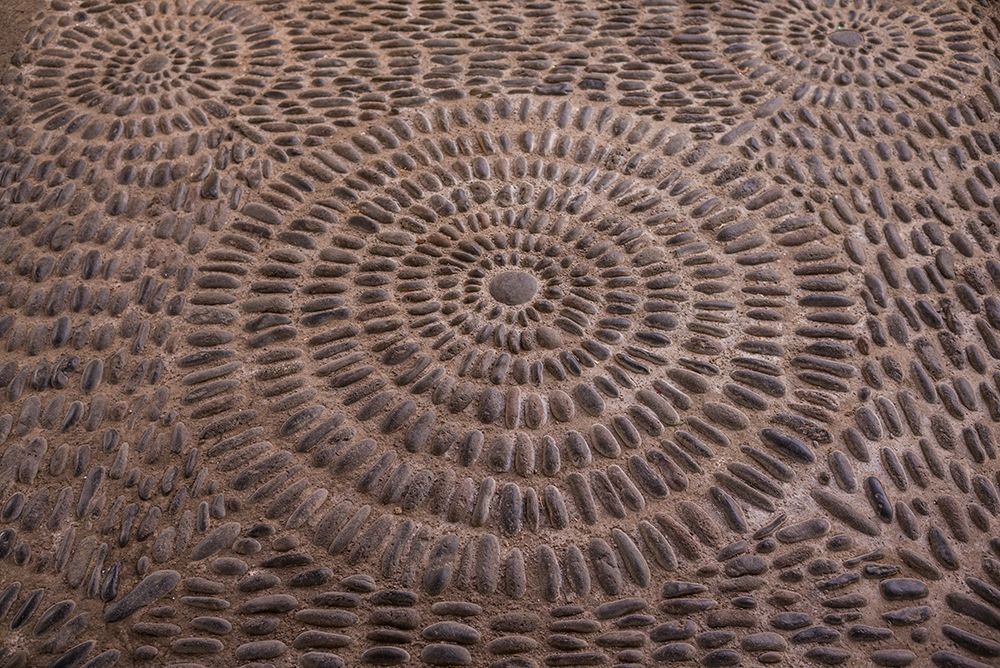 Canary Islands-Tenerife Island-Garachico-Iglesia de Santa Ana church-floor pattern